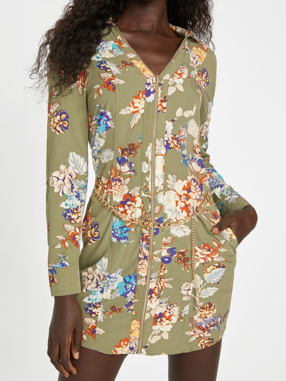 Guess рокля с луксозен принт на Abelina Challis