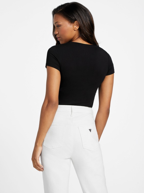 Butters логографична тениска Guess джет черно