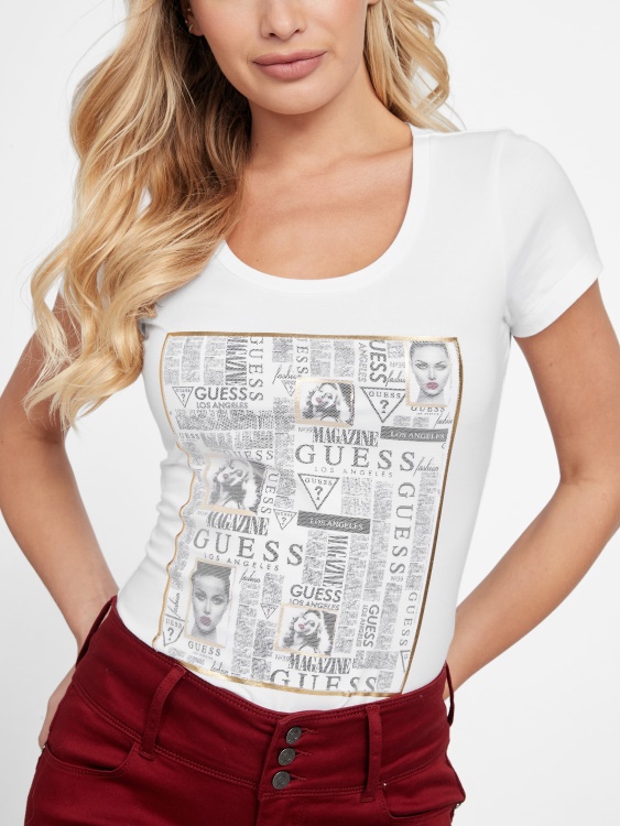 Eco Sia Mesh Tee Guess Pure White