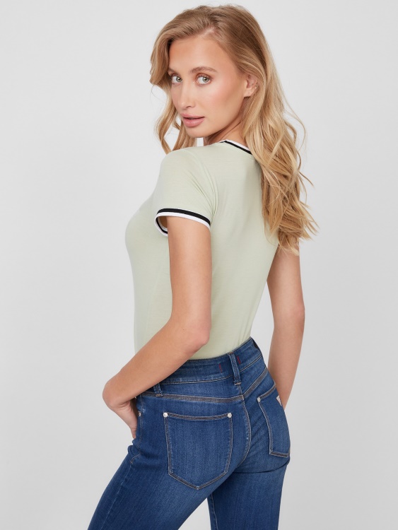 Guess Freddie Ringer Tee мека пяна
