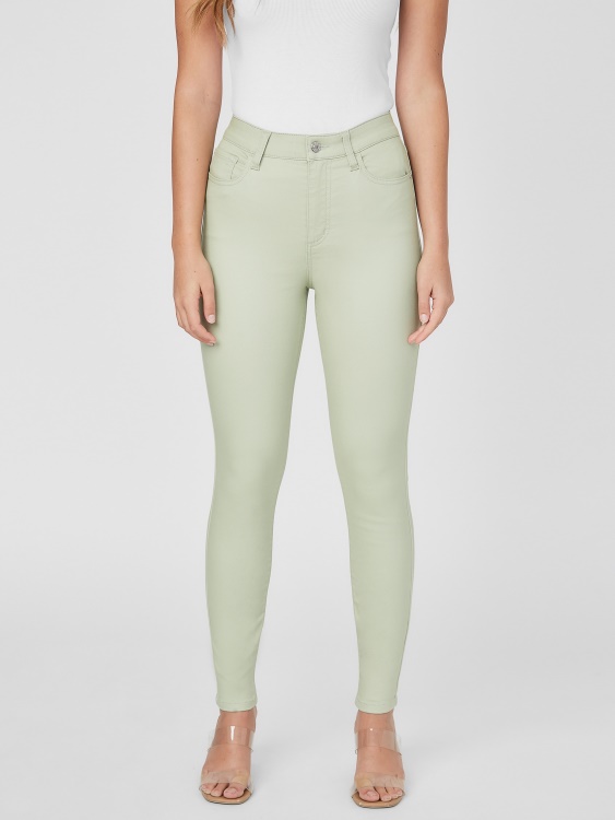 тесни дънки с висока талия Dried Sage Simone Guess