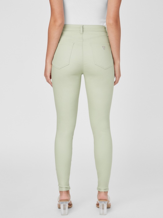 тесни дънки с висока талия Dried Sage Simone Guess
