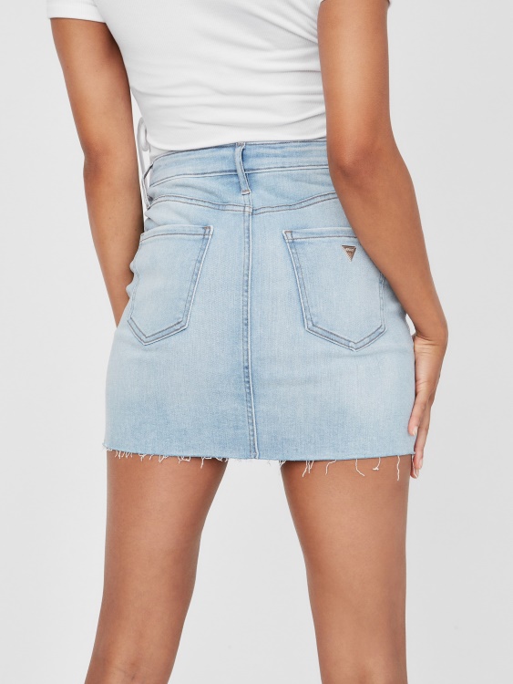 лека изпрана мини пола Guess еко Olga
