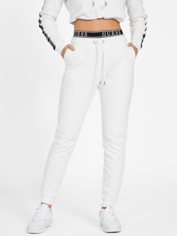 Blanc/scuffy Blanch Logo Joggers Guess