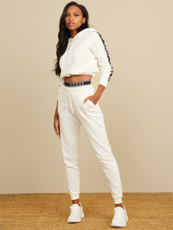Blanc/scuffy Blanch Logo Joggers Guess