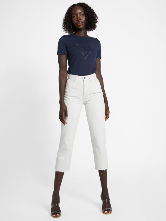 Guess Tee Zillah Rhinestone Logo най-наситено синьо
