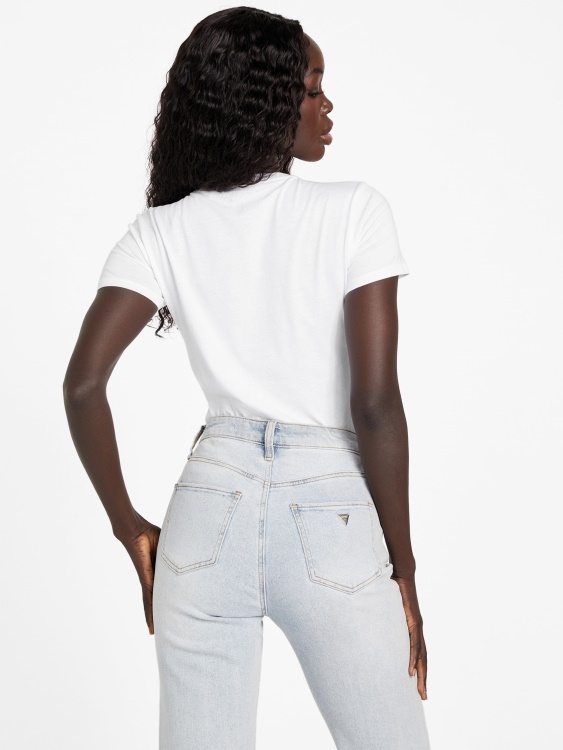 тениска с лого на Eco Trinity True White Guess