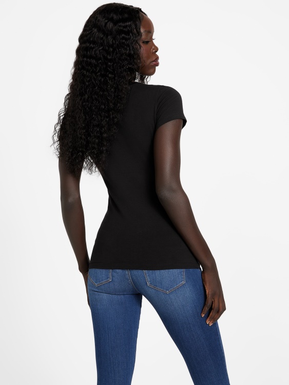 Camille Rhinestone Tee Guess Jet Black