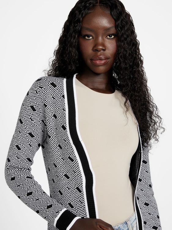 жилетка Guess Jet Black Multi Eco Cachet Logo
