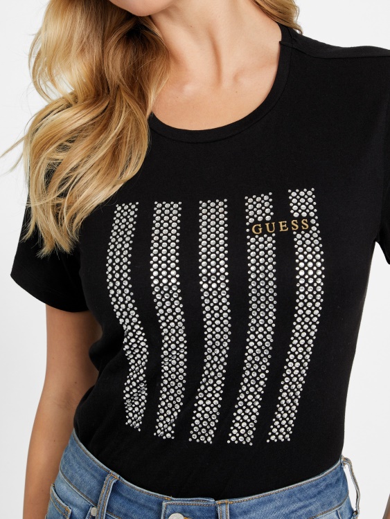 Eco Felix Bling Tee Jet Black Guess