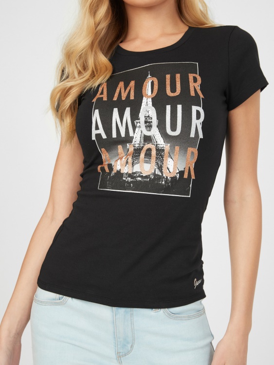 Madame Graphic Tee Jet Black Guess