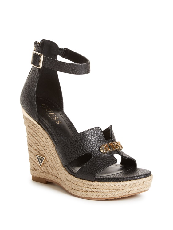 черни клинове Jessi Espadrille Guess