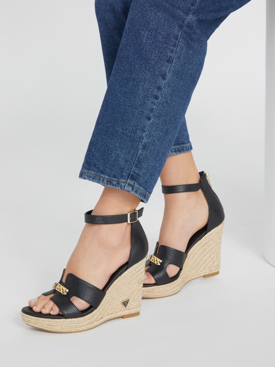 черни клинове Jessi Espadrille Guess