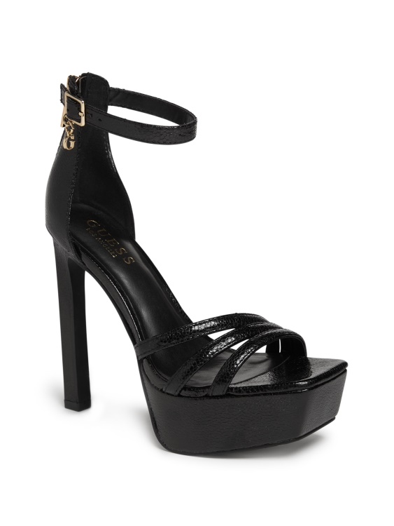 черни обувки на платформа Guess Kandi