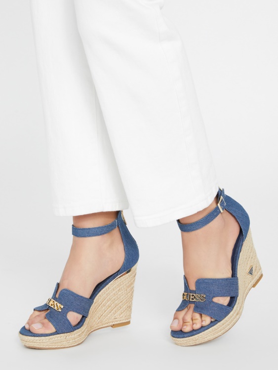 дънкови клинове Guess Jessi Espadrille