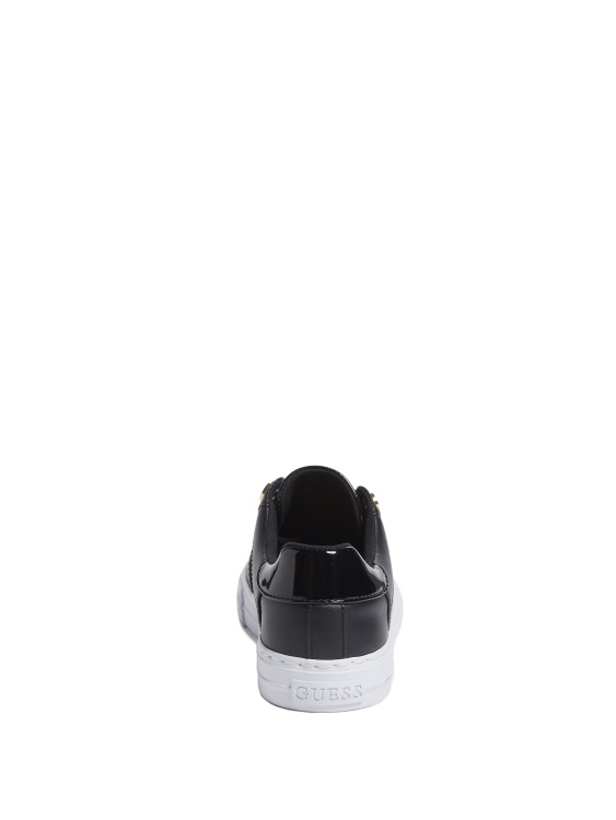 Guess Black1 погледнете ниски кецове от изкуствена кожа