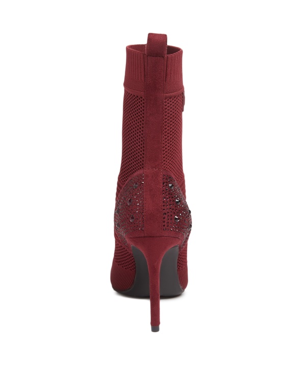 винени плетени ботуши с ток Guess