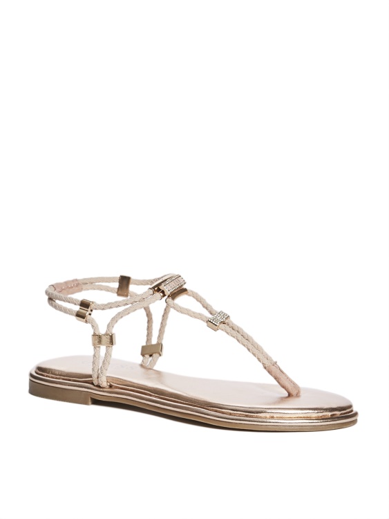 монети, еластични сандали с T-каишка Guess Rose