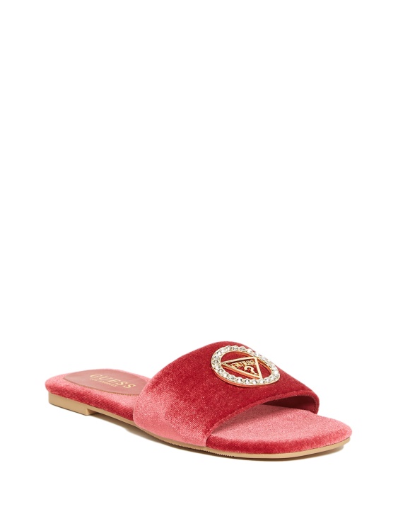 Guess Juliet Velvet Slide Wine