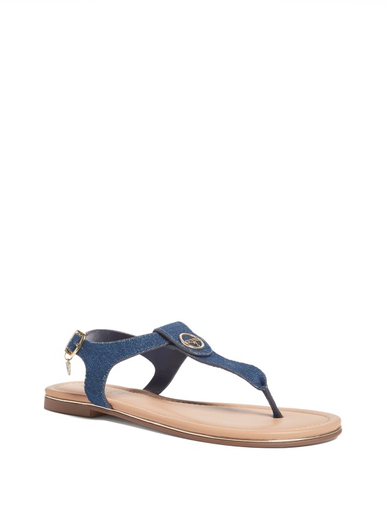 карамелени сандали с T-kaiška Denim Guess