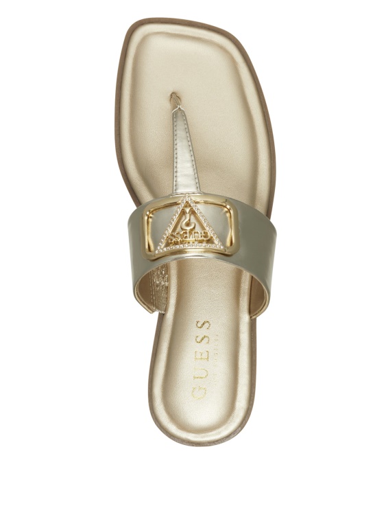 Gld-1 Gold Guess мразовити блинг сандали с T-каишка