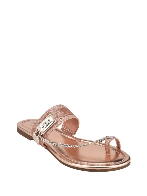 сандали с бляскава верига Landen Guess Blush