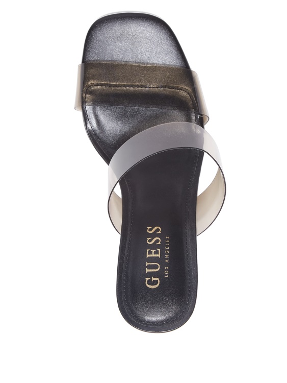 Guess Shelby прозрачни акрилни токчета черни