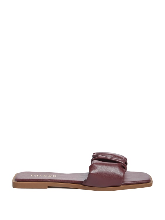 Karli Ruched Slides Guess Wine