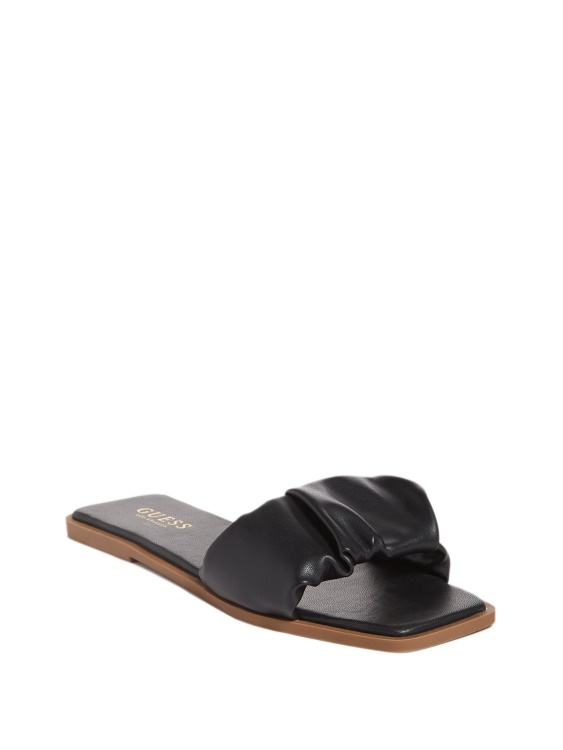 Karli Ruched Slides Guess Black