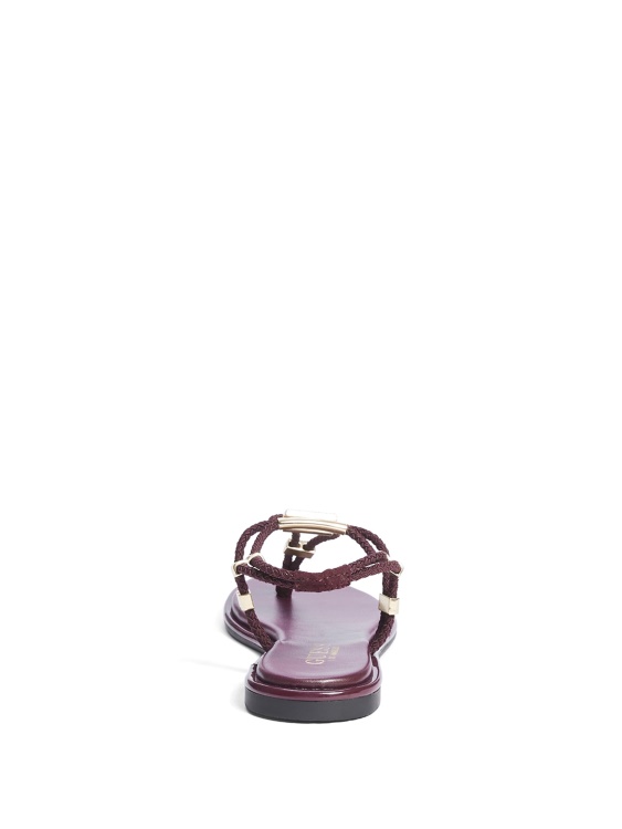 разтегливи сандали с T-каишка Guess Wine Coins