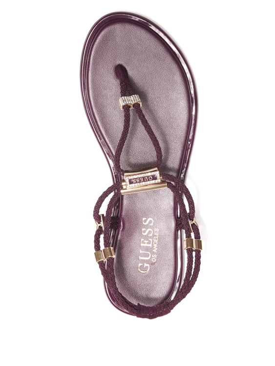 разтегливи сандали с T-каишка Guess Wine Coins