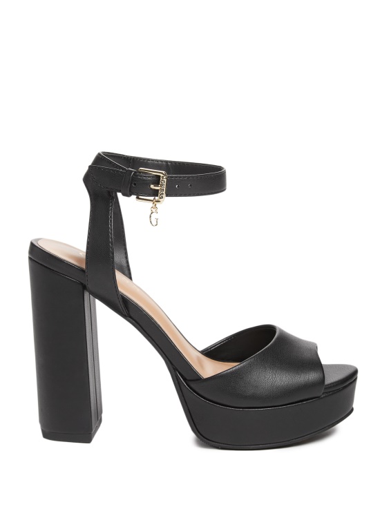 черни Yonce обувки на платформа Guess