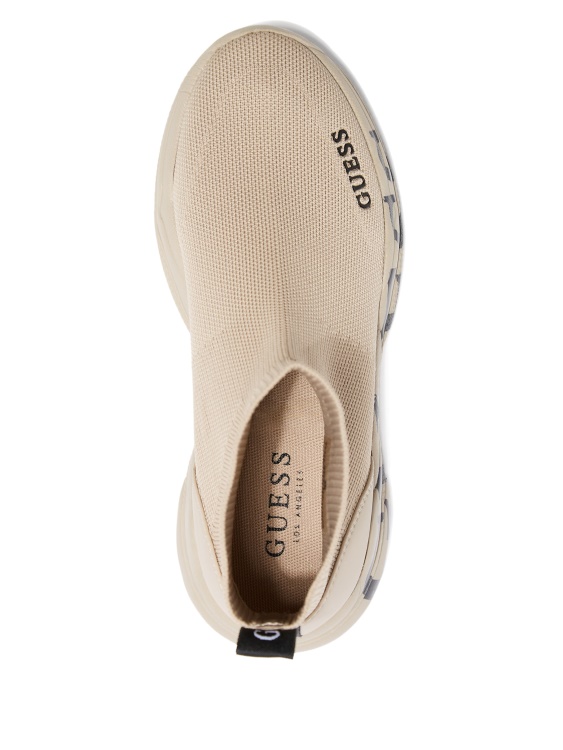плетени кецове Guess Light Natural Pause Logo