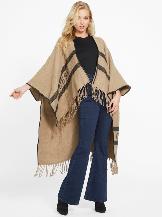Guess Solid Logo Ruana крем