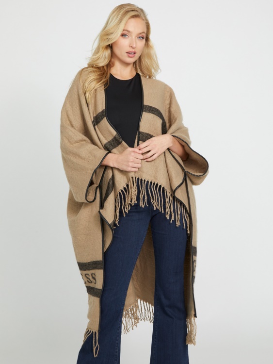 Guess Solid Logo Ruana крем