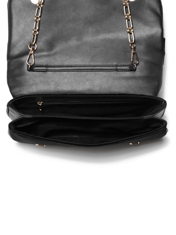 Guess Allegra плисиран клъч черен