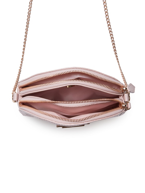 Guess Blush Sophie кръстосано тяло с двоен цип