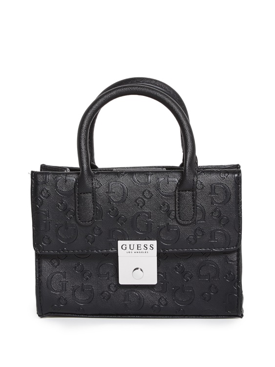 мини чантичка с черно лого Guess Sophie