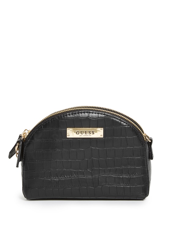 черен Sophie двоен цип кръстосано тяло Guess