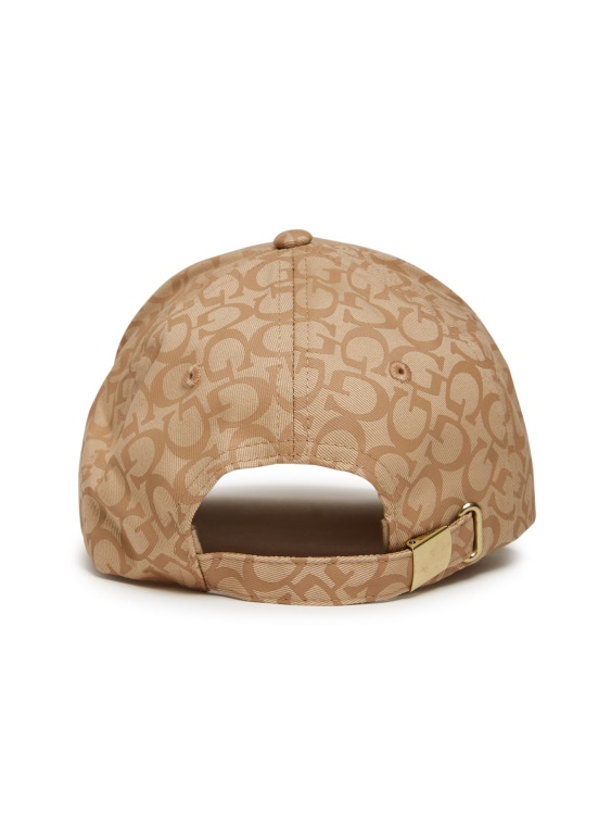 кафява бейзболна шапка с лого Guess
