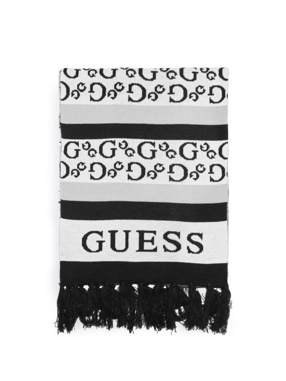 Guess лого раиран шал черен