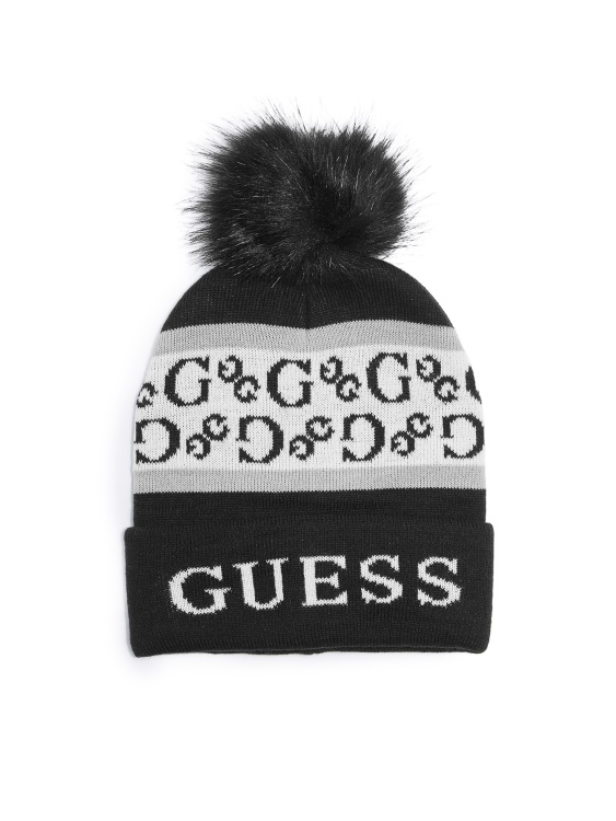 черна шапка с лого на райета Guess