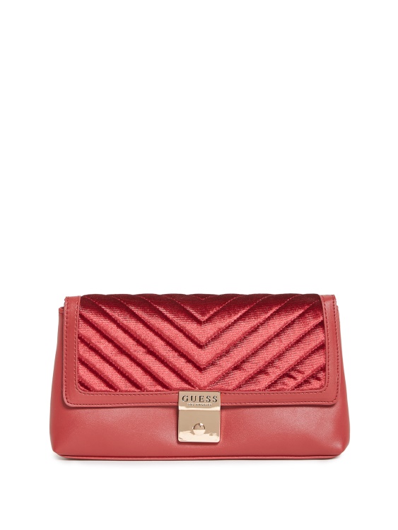 Sophie Clutch Crossbody Guess червено