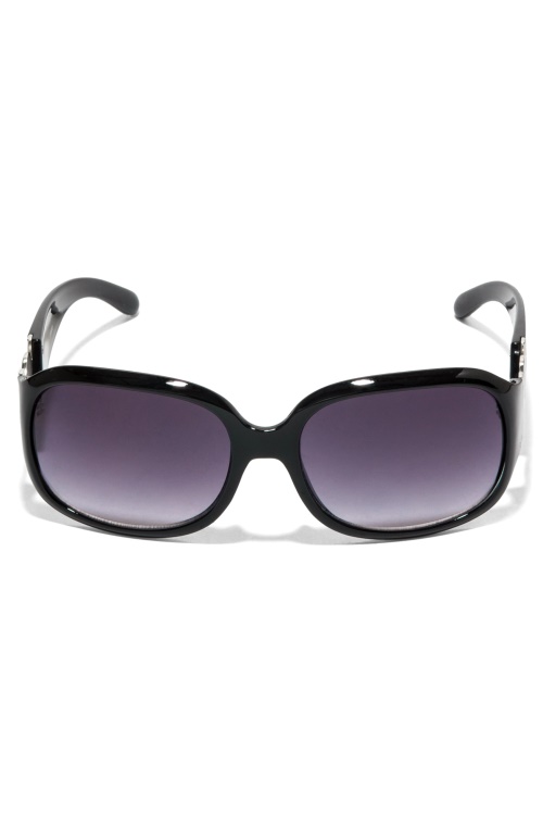 пластмасови слънчеви очила с изрязано лого Guess Black