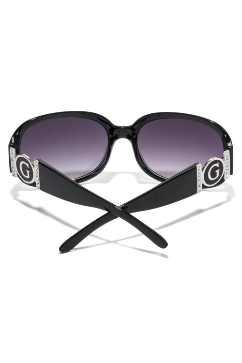 пластмасови слънчеви очила с изрязано лого Guess Black