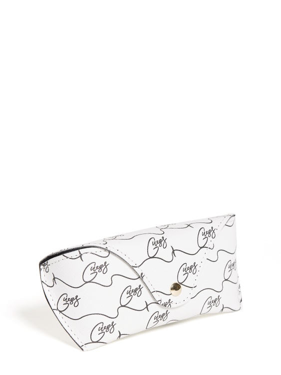 Script Logo слънчеви очила мек калъф крем Guess