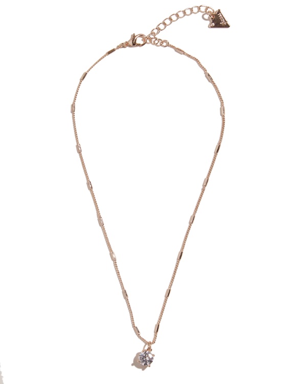колие с висулка от кубичен цирконий Guess сребро