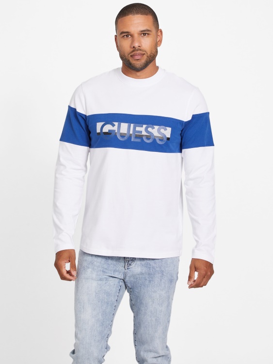 Eco Sandro тениска с дълъг ръкав Guess чисто бяла