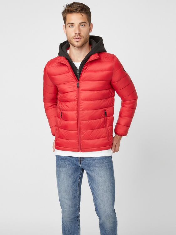 Hampton Puffer яке университетско червено Guess