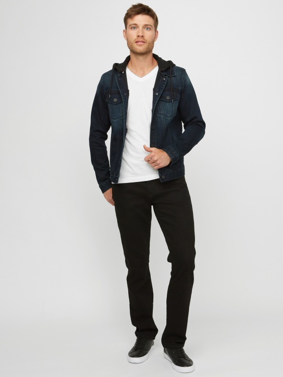 Guess Delmar тонки прави дънки черни изпрани